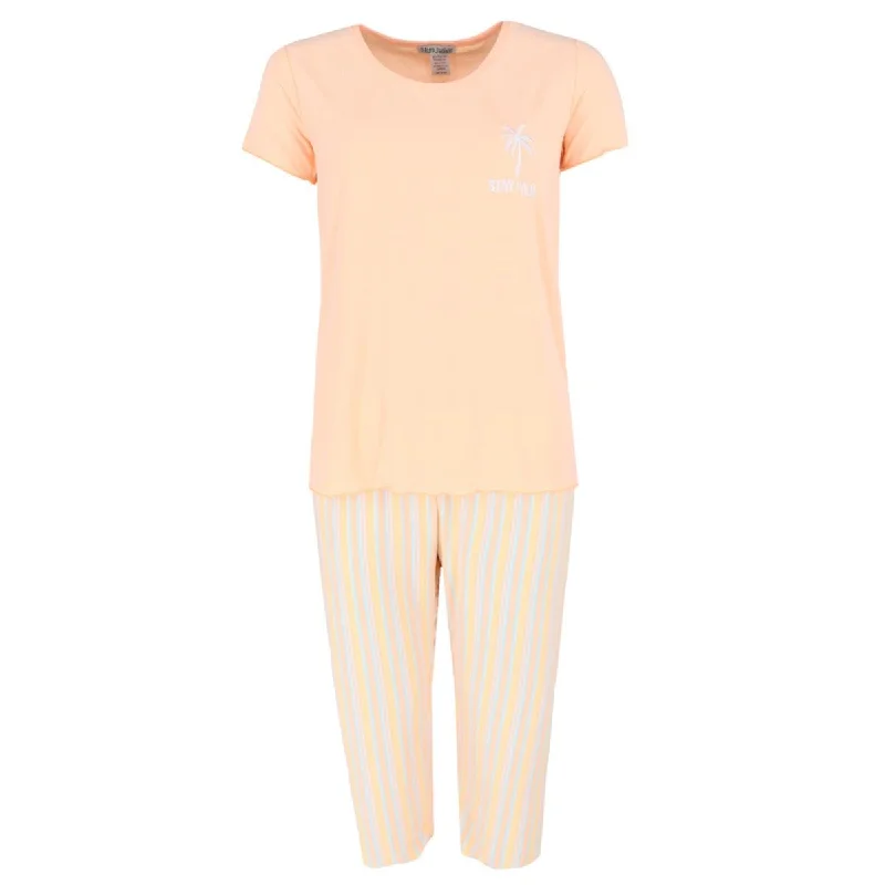 Sleep Junkie Women's Stay Palm Short Sleeve Capri Set