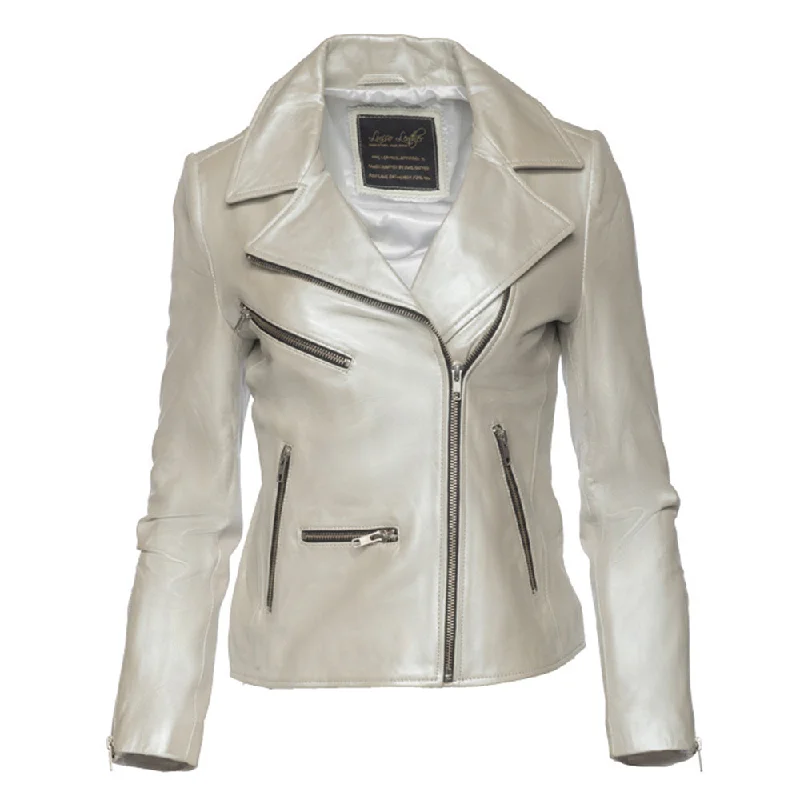 Women's Silver leather jacket