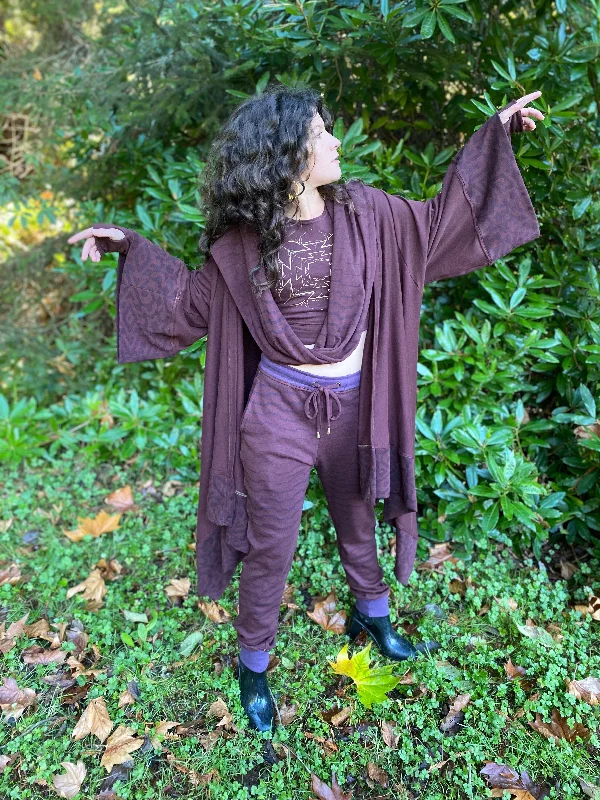 Customizable Look - Prima Terra - Kimono, Omni-crop, Scarf, Geo Joggers, Geo Hand Warmers - Organic Cotton Clothing