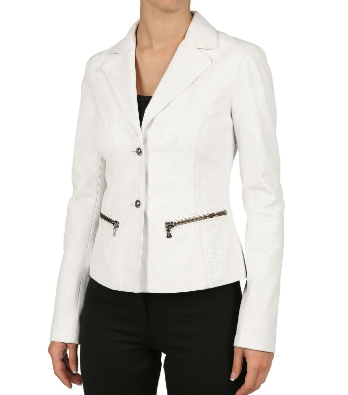 Koza Leathers Women's Real Lambskin Leather Blazer BW018