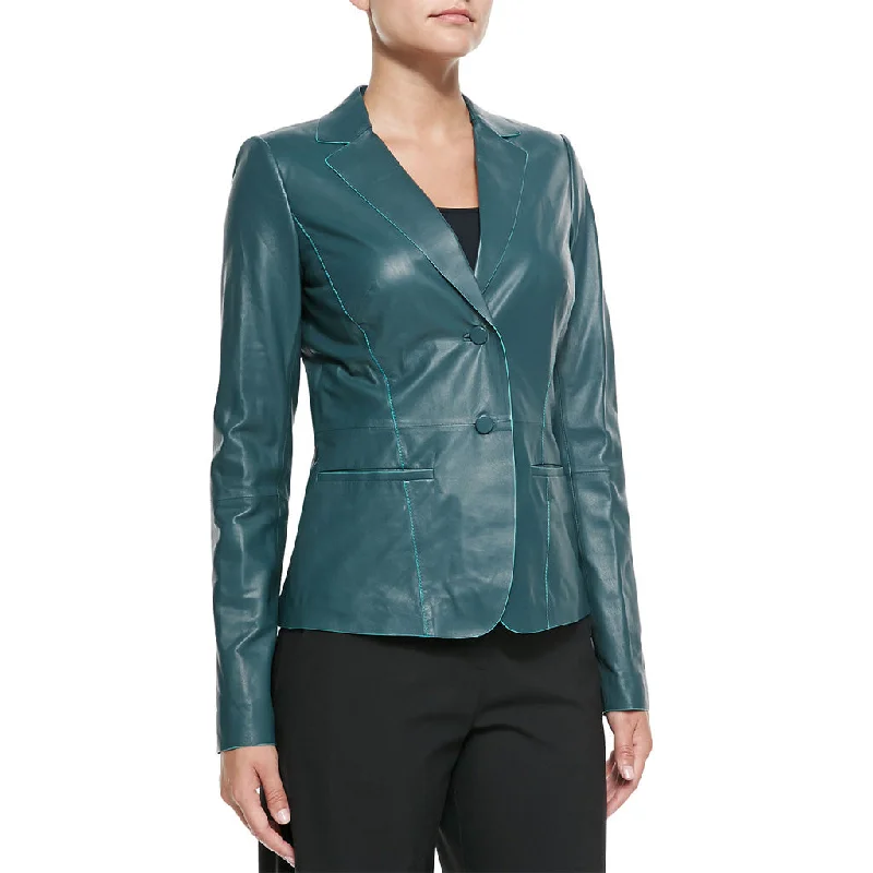 Koza Leathers Women's Real Lambskin Leather Blazer BW073