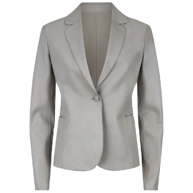 Koza Leathers Women's Real Lambskin Leather Blazer BW082