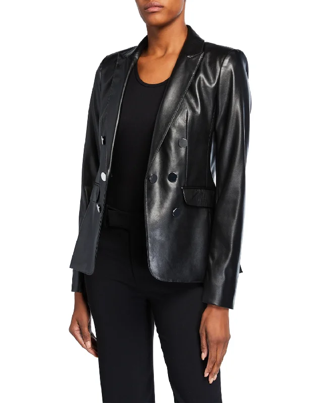 Koza Leathers Women's Real Lambskin Leather Blazer BW091