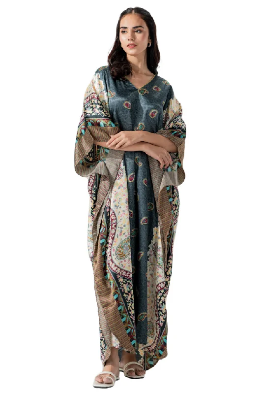 Meadow Serenity Silk Caftan For Women