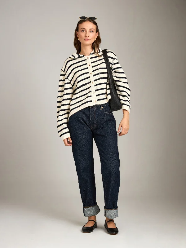 Stripe Cardi With Collar