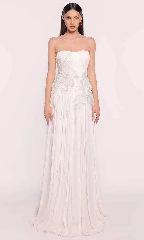 Tarik Ediz 98828 - Strapless Shirred Evening Gown