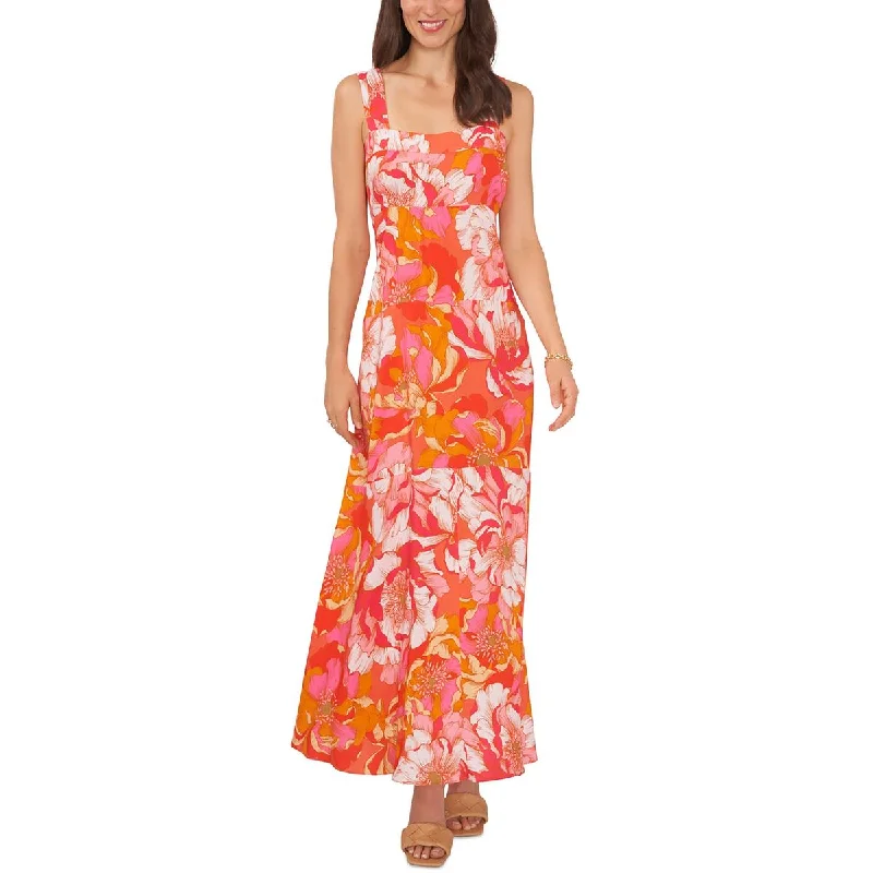 Womens Floral Print Long Maxi Dress