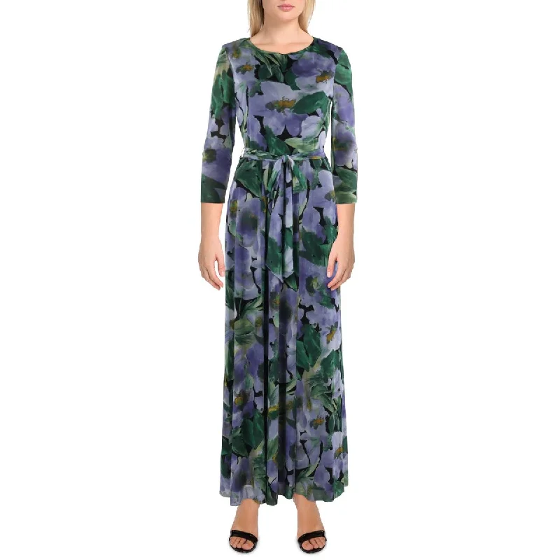 Womens Floral Print Long Maxi Dress