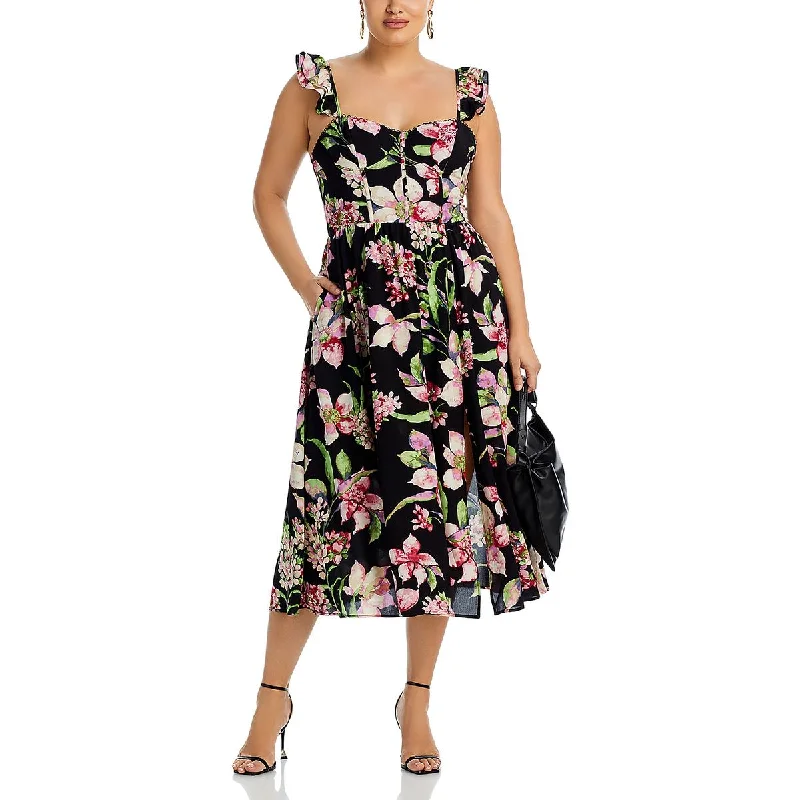 Womens Floral Print Long Maxi Dress