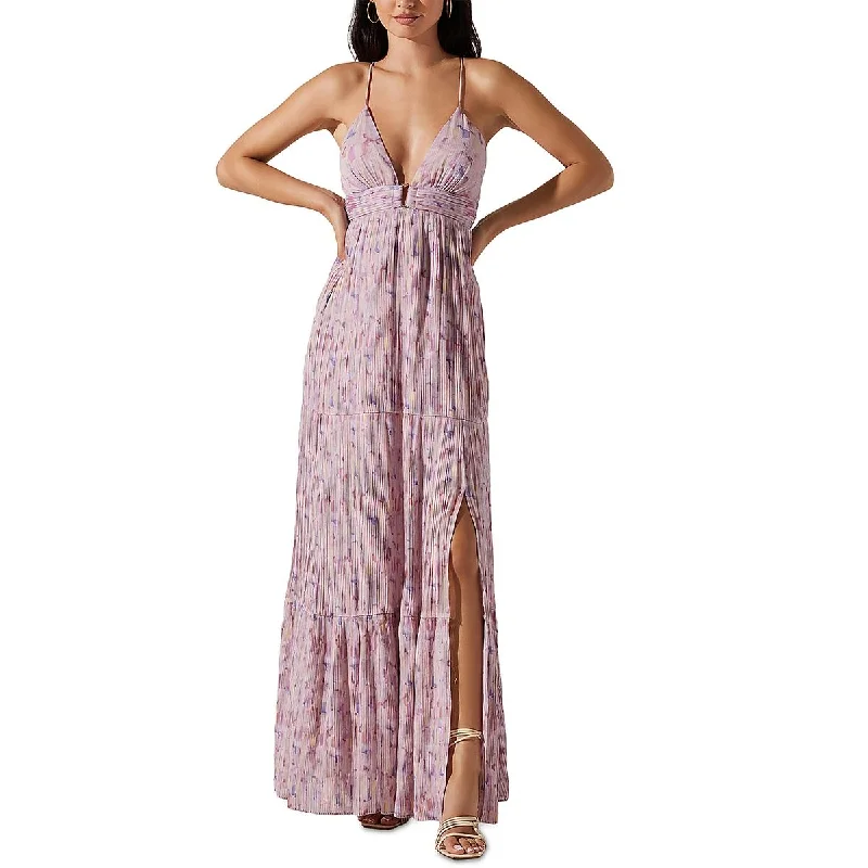 Minari Womens Chiffon Long Maxi Dress