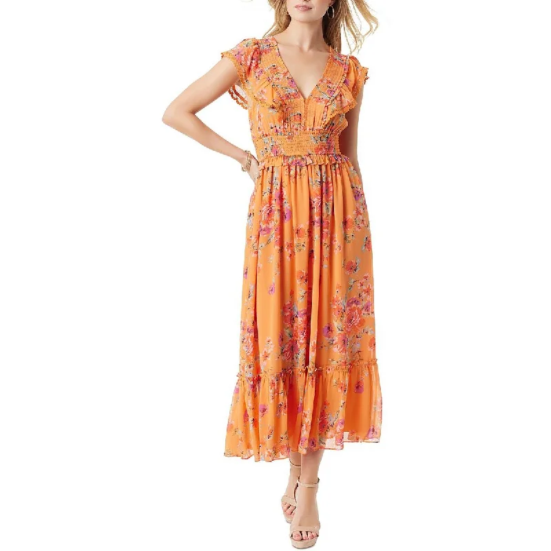 Womens Floral Print Long Maxi Dress