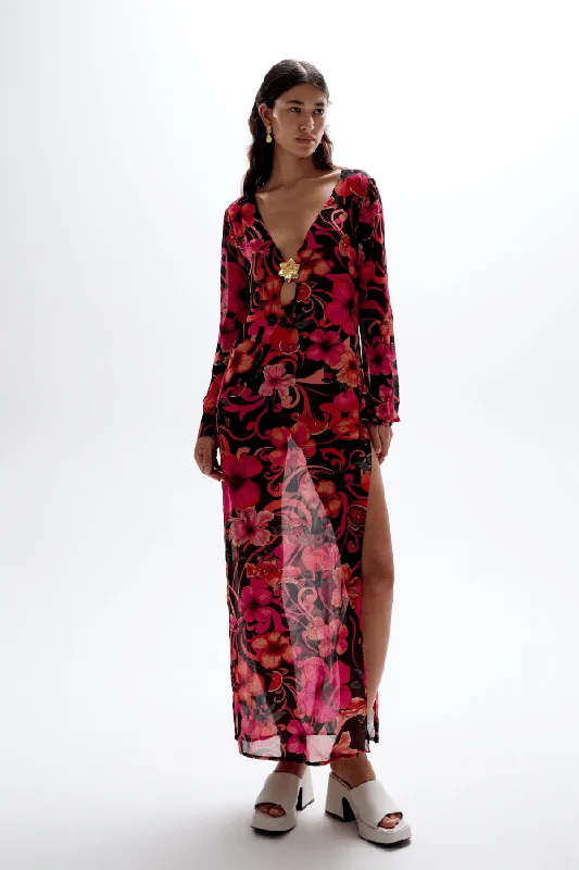 Hotline Maxi Dress Hibiscus Pink