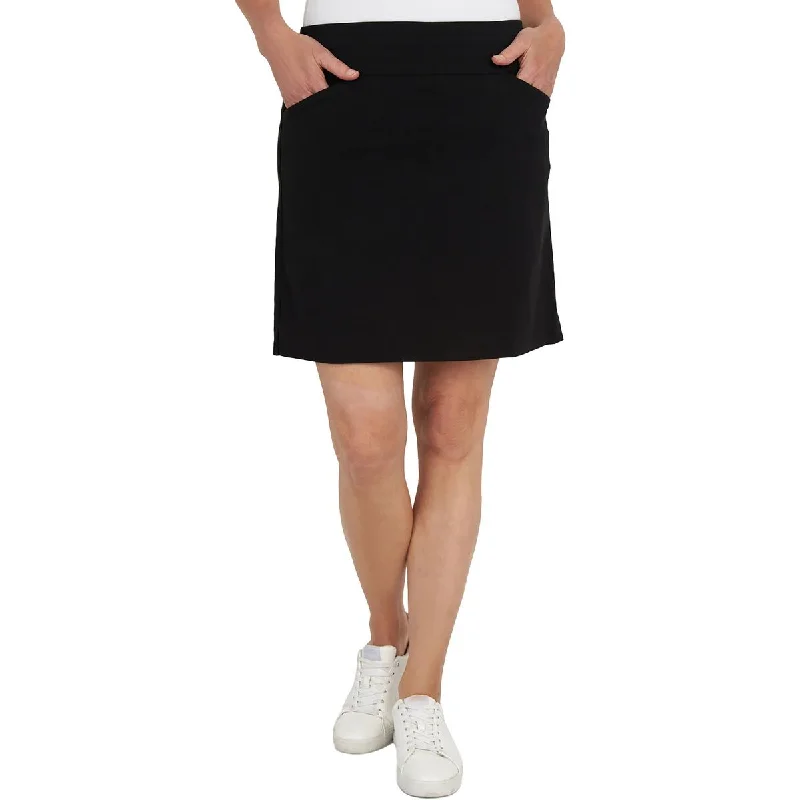 Alfred Dunner Womens Petites Mini Short A-Line Skirt