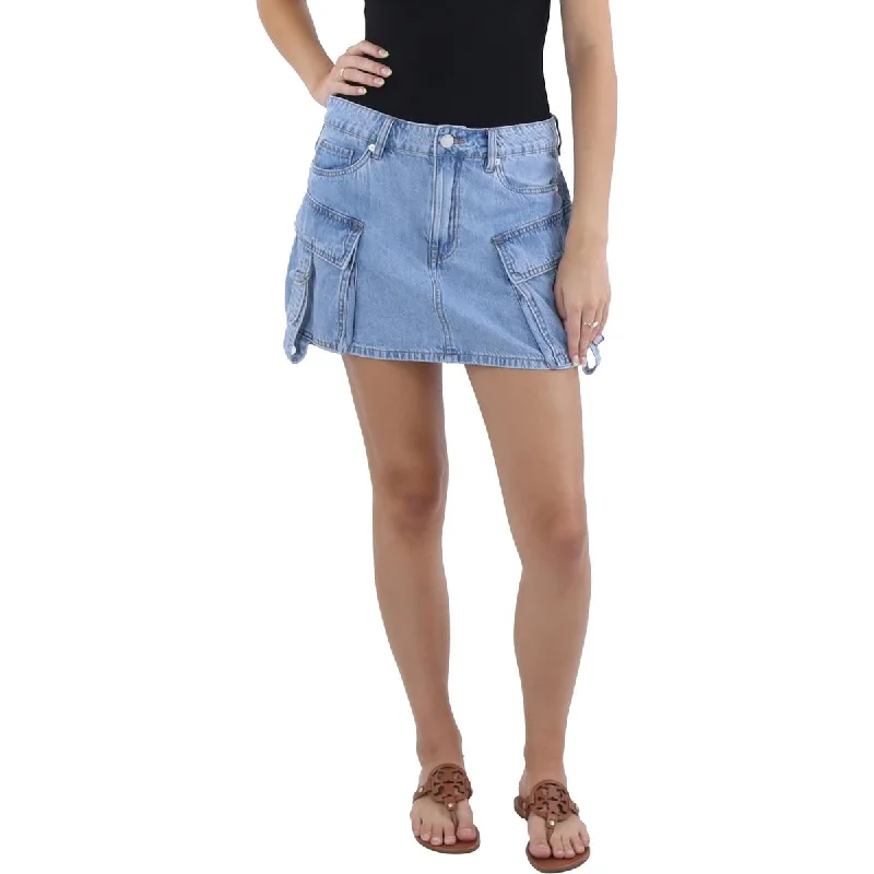 [BLANKNYC] Womens Mini Short Denim Skirt