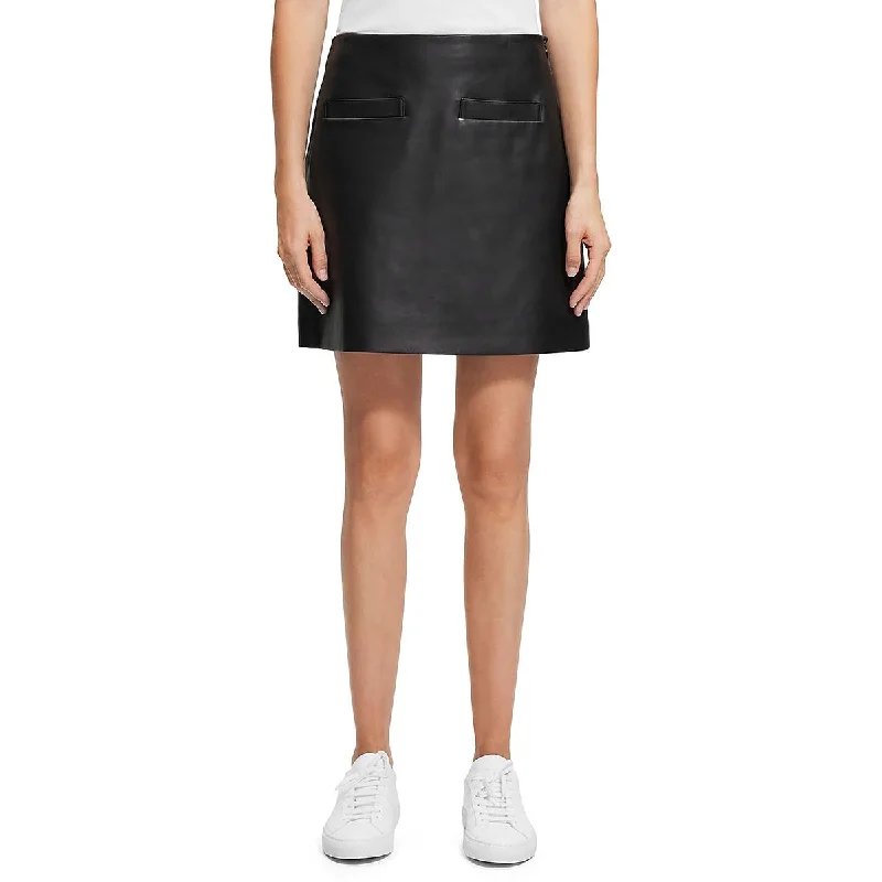 Theory Womens Pockets Short Mini Skirt