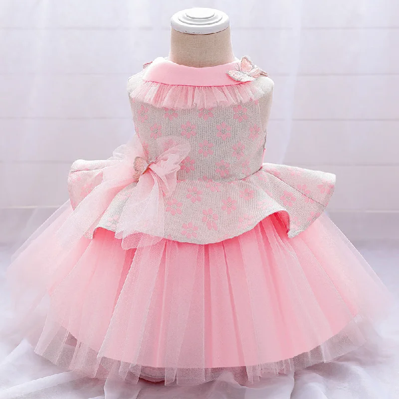 Baby Girl Summer Formal Princess Dress Girl Puffy Pageant Birthday Party Dress