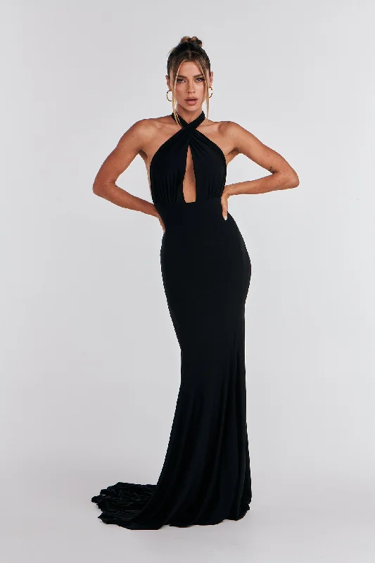 MÉLANI The Label ELIANA Multi Tie Backless Bridesmaid Formal Gown