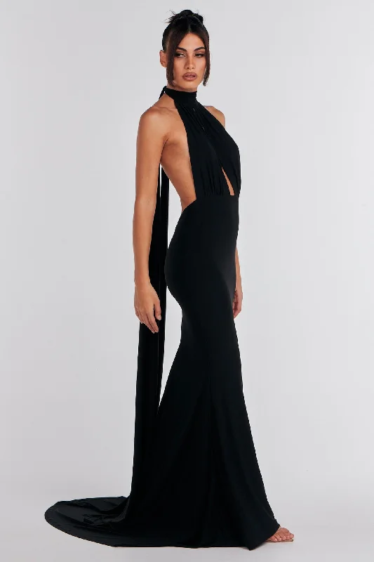 MÉLANI The Label LUCIA Keyhole Neckline Backless Bridesmaid Formal Gown