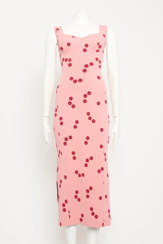 2020 Polka-dot Jacquard-knit Preowned Dress