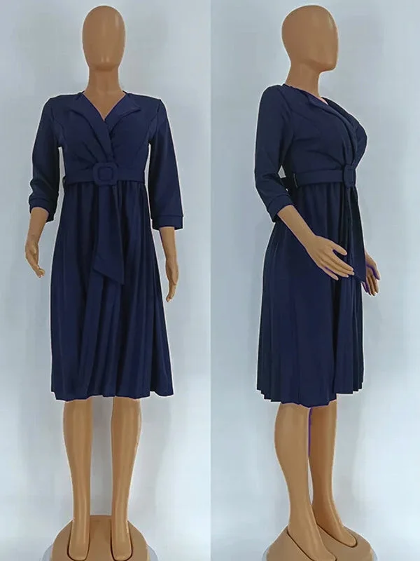 Elegant Half Sleeve Work Wear Dresses