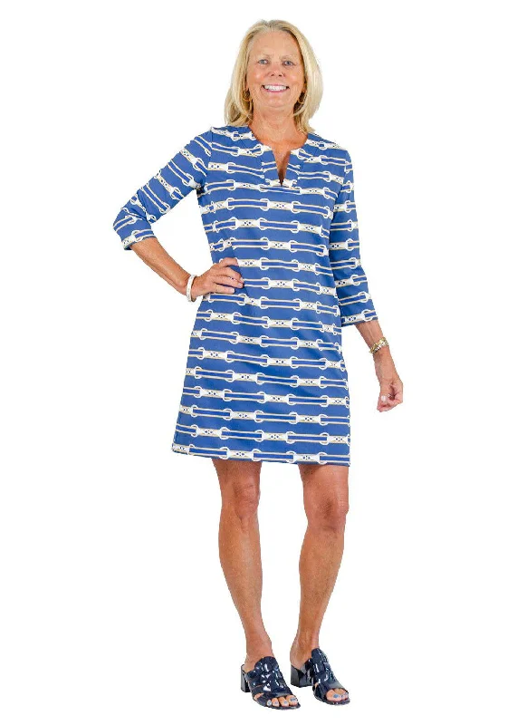 Lucille Dress 3/4- Riding into Fall 2 Blue