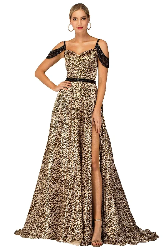 Cecilia Couture - 2146 Sweetheart Animal Printed Long Dress