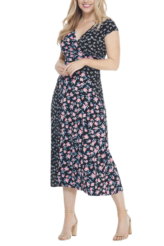 Maggy London G4443M - Multi Floral Print Day Dress