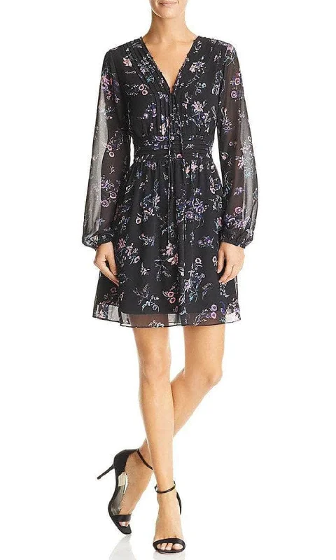 Sam Edelman 11F401 - Pleated Floral Casual Dress