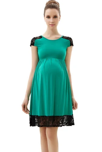 Momo Maternity Lace Insert Skater Dress