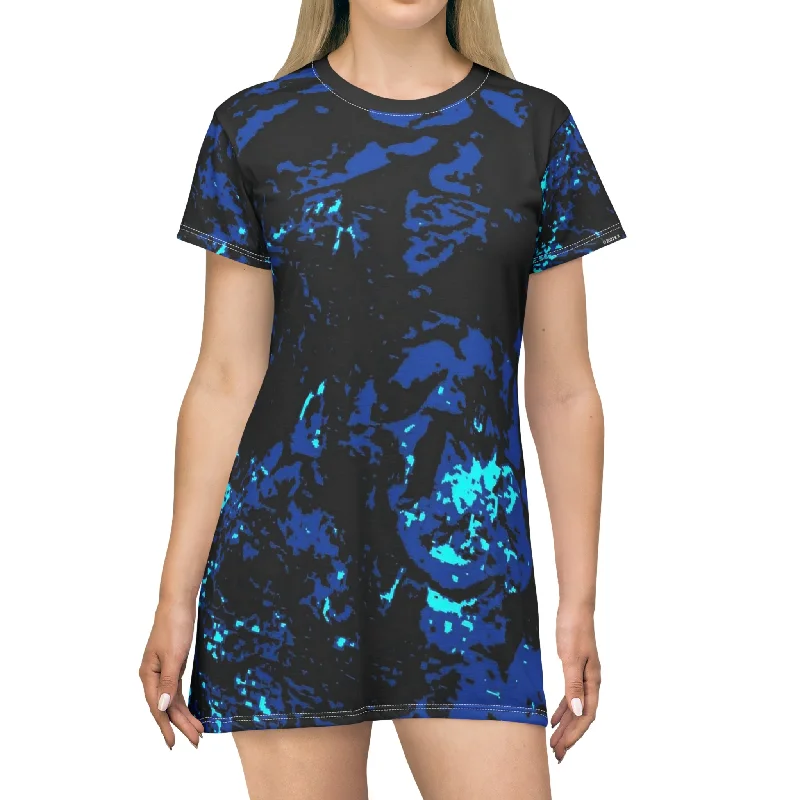 "Mystic Cube" (Cosmic Fusion - Sapphire) - T-Shirt Dress