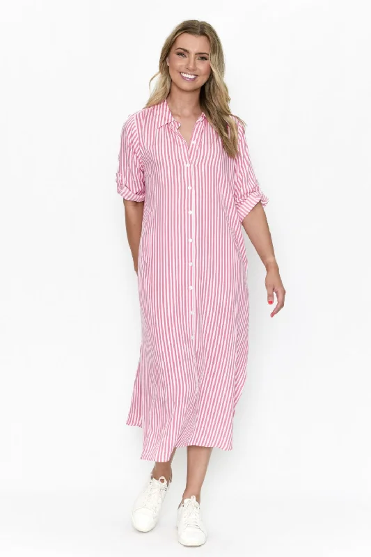 Sofia Shirt Dress | Pink Lemonade