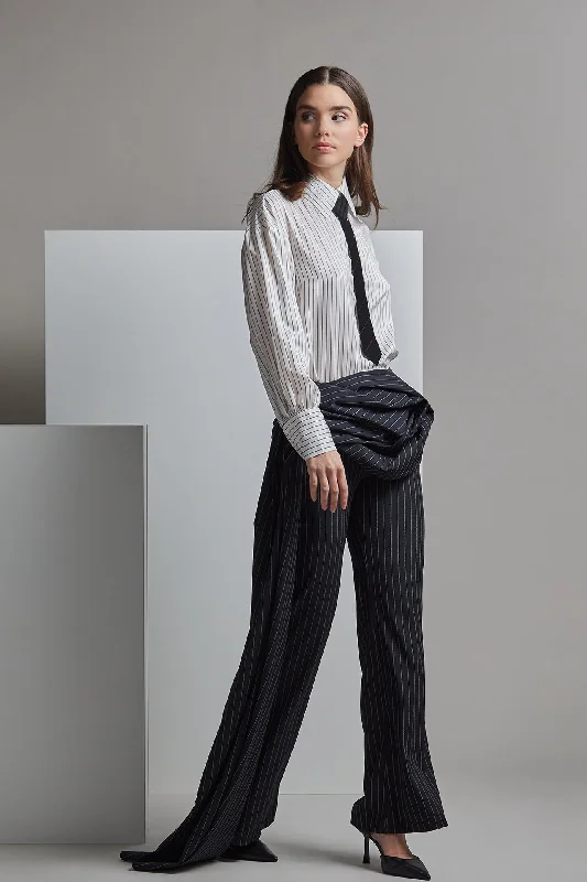 Striped set shirt and trousers