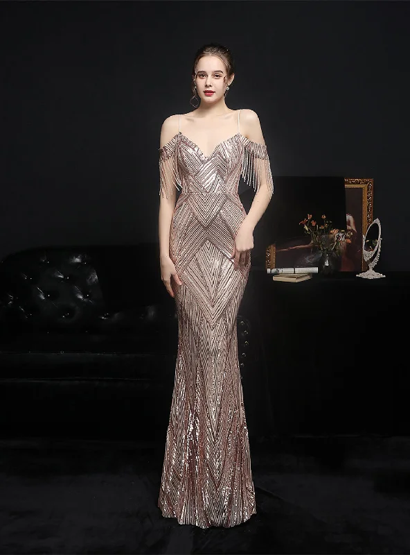 Sexy Sequined Fishtail Gown